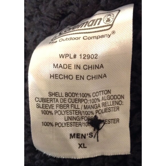 Coleman Jacket Mn XL Blue Plaid Sherpa Lined Flannel Workwear Shacket Barn Chore - Picture 8 of 9